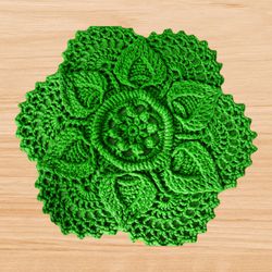 Crochet Rug Pattern, Crochet Green Rug, Crochet Doily Rug Pattern, super bulky rug, carpet for nursery, cottage style, c