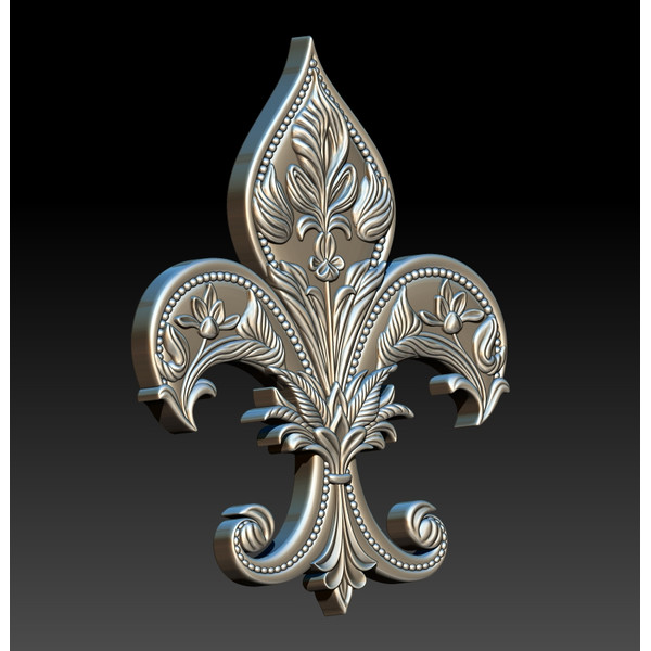 3D STL Model file Panel Lily Ornament