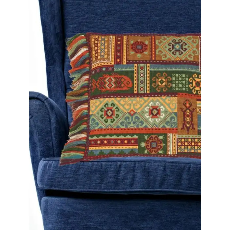 Cross Stitch Kit - Terra Pillow - Embroidery Kit - Needlework Kit - DIY Kit.png