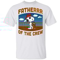 peanuts snoopy pirate father of the crew t-shirt