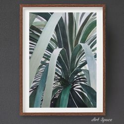 watercolor painting, original, palm tree, unusual interior decor, beach, housewarming gift, for the collector