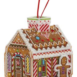 cross stitch kit - gingerbread house - christmas - embroidery kit - needlework kit - diy kit