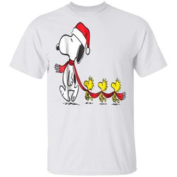 peanuts snoopy woodstock holiday t-shirt