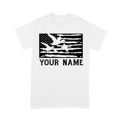 custom duck hunting american flag t shirts, personalized gifts for duck hunters ffs &8211 iphw318