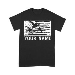 custom duck hunting american flag t shirts, personalized gifts for duck hunters ffs &8211 iphw319