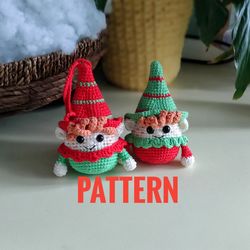 Christmas ELF crochet pattern, Easy amigurumi toy pattern, Diy Handmade Christmas decor, Christmas ornament decor, Do it