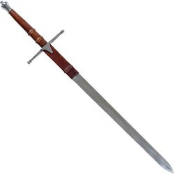 Wooden Cutlery William Wallace Silver Mediaeval Sword and Sheath, 8.75" x 41.625" x 2.25"