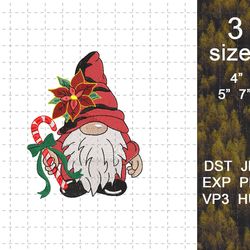 christmas candy cane embroidery machine design, christmas gnome embroidery design, merry xmas 2023 embroidery design