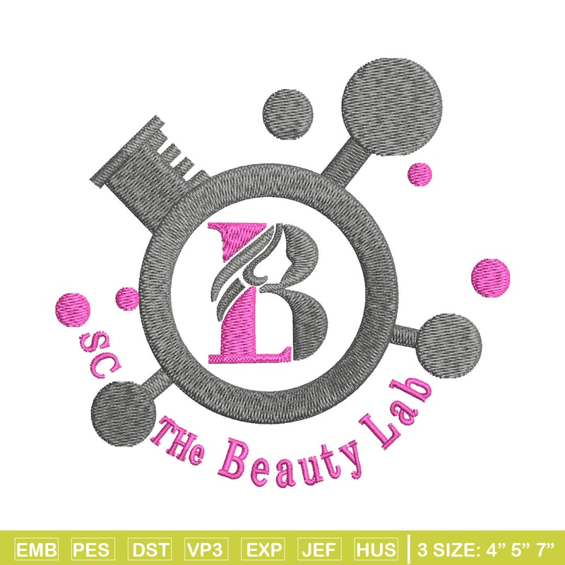 Beauty lab embroidery design, Logo embroidery, Embroidery file, Embroidery shirt, Emb design, Digital download.jpg