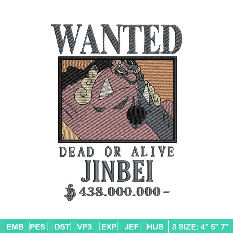 Bounty jinbei embroidery design, One piece embroidery, Anime design, Embroidery shirt, Embroidery file,Digital download.zip.jpg