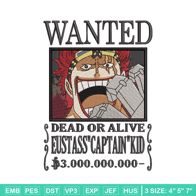 Bounty kid embroidery design, One piece embroidery, Anime design, Embroidery shirt, Embroidery file,Digital download.jpg