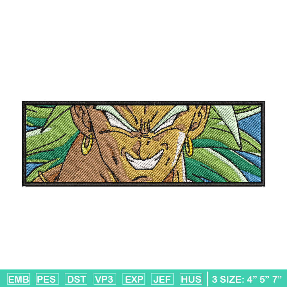 Broly box embroidery design, Dragonball embroidery, Anime design, Embroidery shirt, Embroidery file, Digital download.jpg