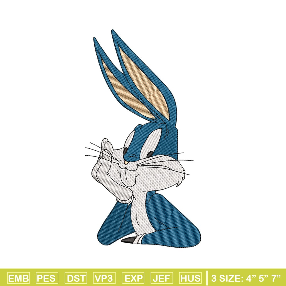 Bunny cartoon embroidery design, Cartoon embroidery, Embroidery file, Embroidery shirt, Emb design, Digital download.jpg