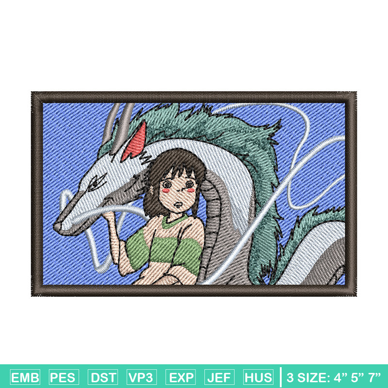 Chihiro embroidery design, Ghibli embroidery, Anime design, Embroidery shirt, Embroidery file,Digital download.jpg