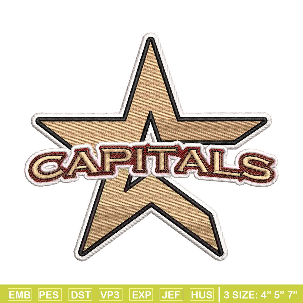 Capitals logo embroidery design, Logo embroidery, Embroidery file, Embroidery shirt, Emb design, Digital download.jpg