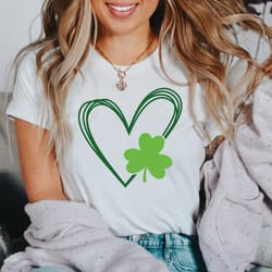 heart shamrock shirt, glitter shamrock tee, st patricks day shirt, glitter lucky shirt, lucky tee, irish shirt