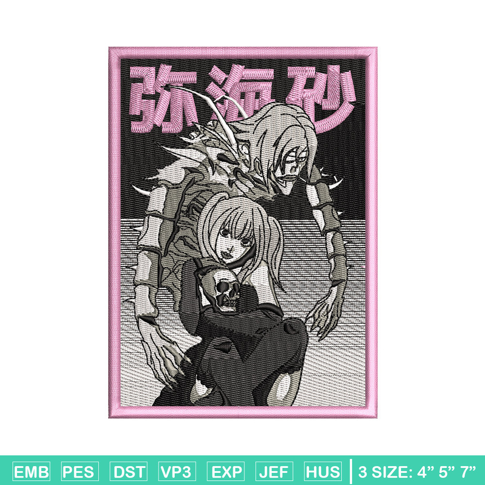 Demon rem embroidery design, Death note embroidery, Anime design, Embroidery shirt, Embroidery file, Digital download.jpg