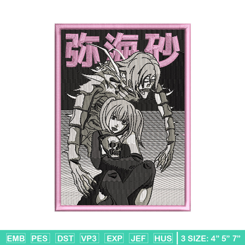 Demon rem embroidery design, Death note embroidery, Anime design, Embroidery shirt, Embroidery file, Digital download.jpg