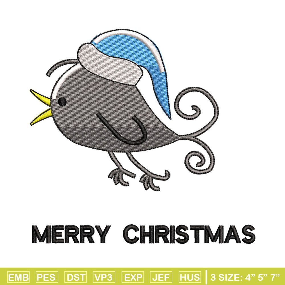 Chrismas bird embroidery design, Chrismas embroidery, Emb design, Embroidery shirt, Embroidery file, Digital download.jpg