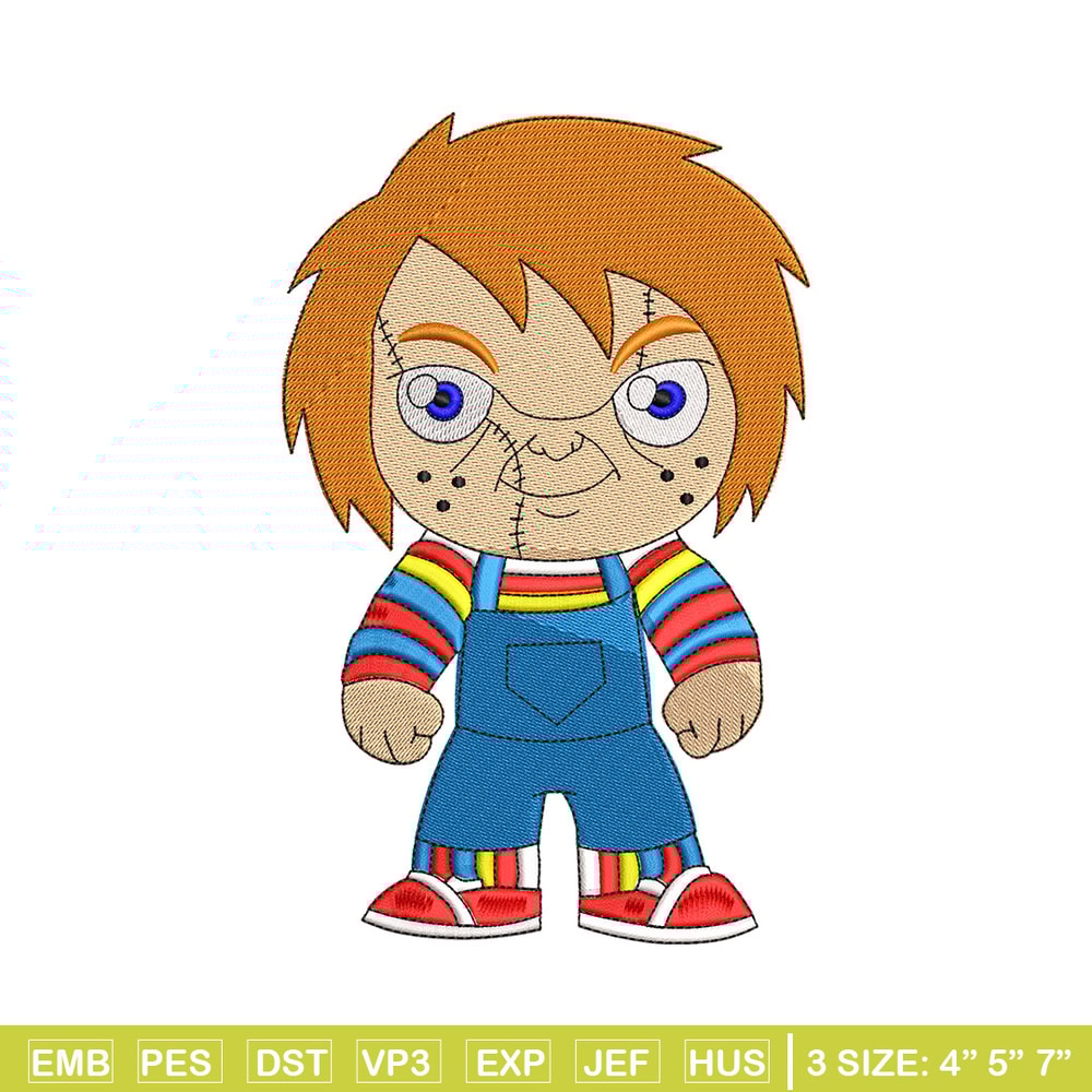 Chucky chibi embroidery design, Horror embroidery, Embroidery file,Embroidery shirt, Emb design, Digital download.jpg