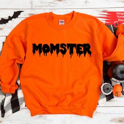 momster halloween sweatshirt, halloween sweater, halloween shirts for women, halloween crewneck, momster hoodie, momster