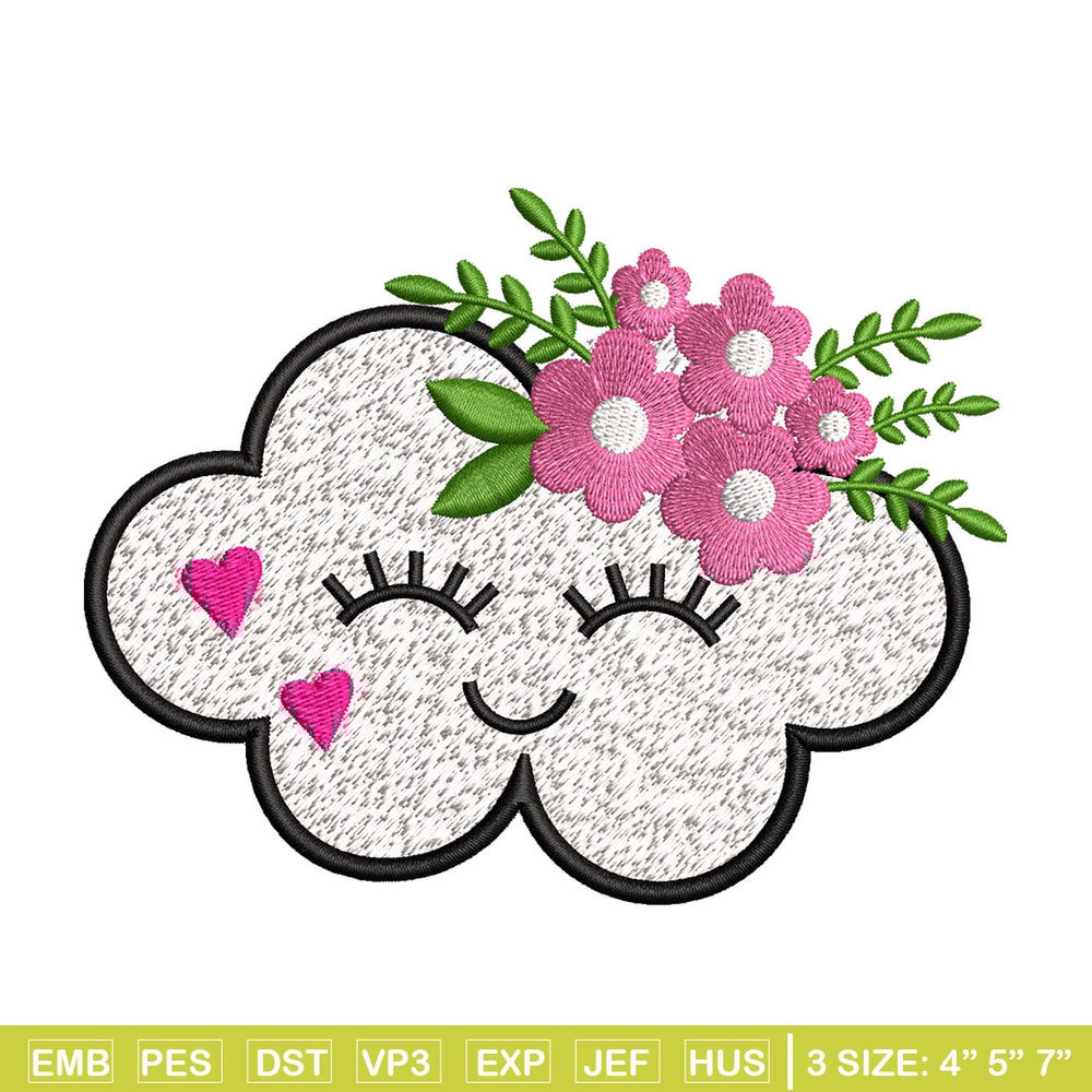 Cloud cute embroidery design, Cloud embroidery, Embroidery file, Embroidery shirt, Emb design, Digital download.jpg
