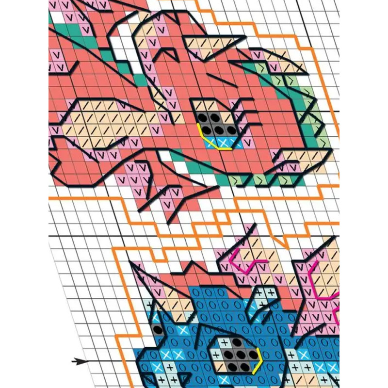 Cross Stitch Kit - Dragon Magnets - Embroidery Kit - Needlework Kit - DIY Kit (3).png