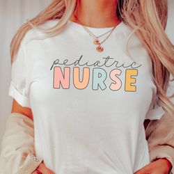 pediatric nurse shirt, custom nurse t shirt, colorful nurse tee, nurse student, new nurse, nurse graduate gift,nurse app