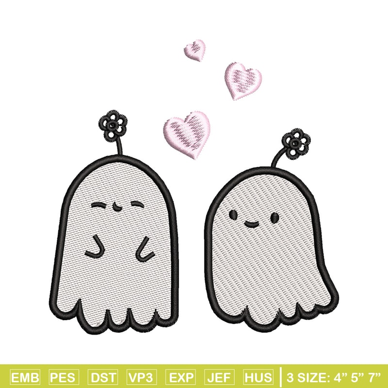 Cute ghost embroidery design, Ghost embroidery, Embroidery file, Embroidery shirt, Emb design, Digital download.jpg