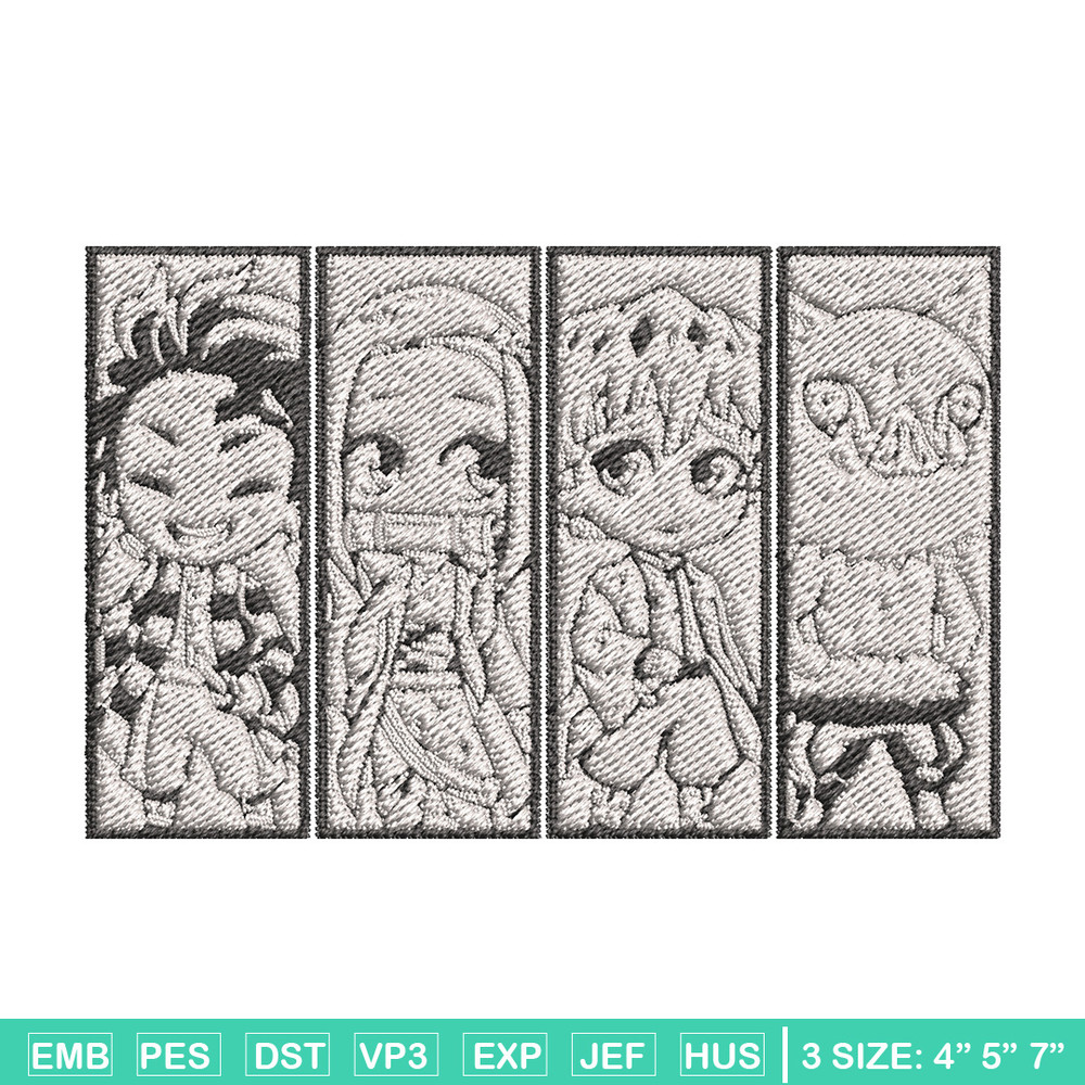 Friends poster embroidery design, Tanjiro embroidery, Embroidery shirt, Embroidery file, Anime design, Digital download.jpg