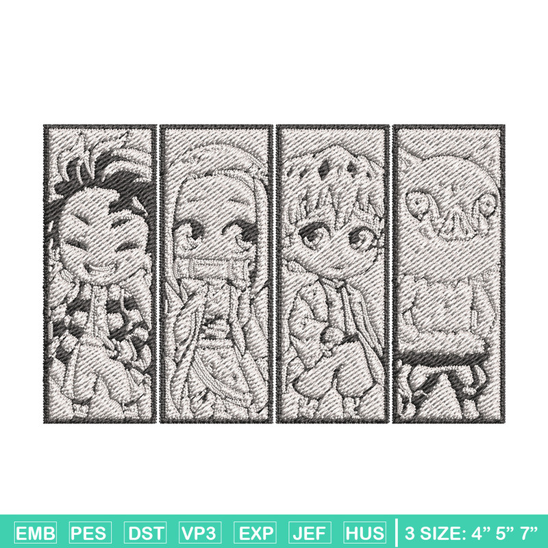 Friends poster embroidery design, Tanjiro embroidery, Embroidery shirt, Embroidery file, Anime design, Digital download.jpg