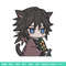 Giyu cat embroidery design, Giyu embroidery, Anime design, Embroidery shirt, Embroidery file, Digital download.jpg