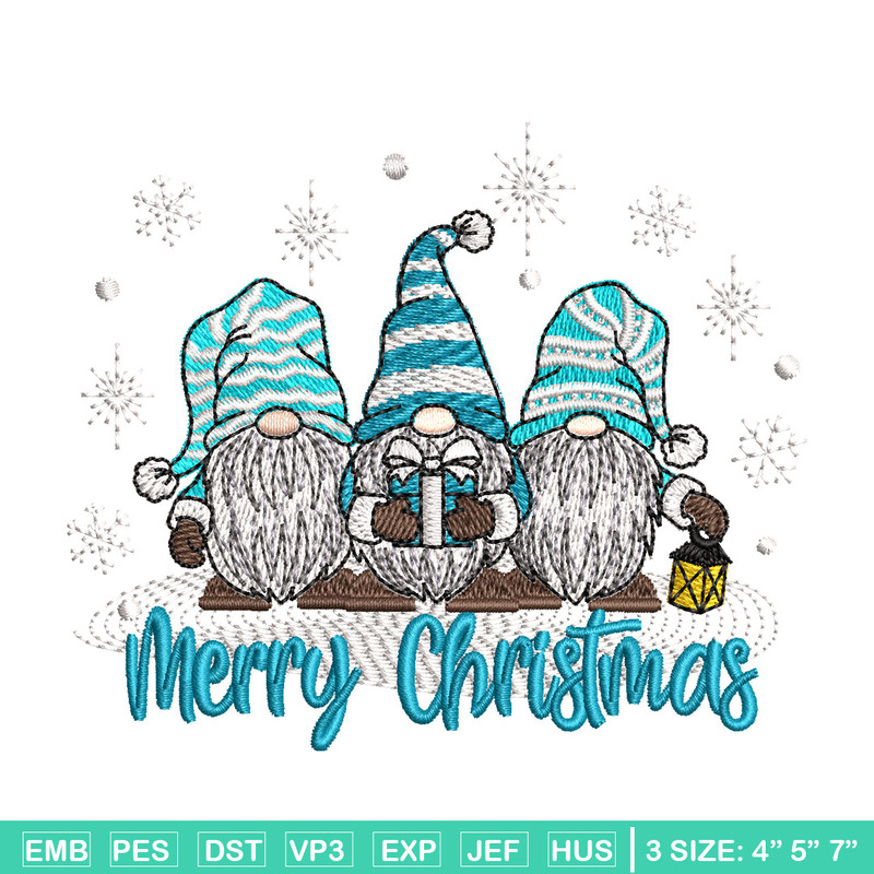 Gnomes embroidery design, Chrismas embroidery, Embroidery shirt, Embroidery file, Anime design, Digital download.jpg