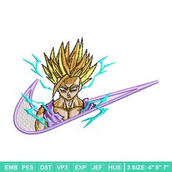 gohan nike embroidery design, dragonball embroidery, nike design, embroidery shirt, embroidery file, digital download