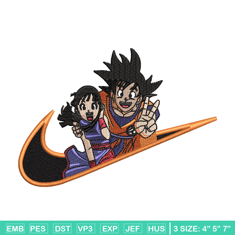 Goku chichi embroidery design, Dragonball embroidery, Nike design, Embroidery shirt, Embroidery file, Digital download.jpg