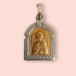 st demetrius of the don icon christian pendant medallion plated with silver free shipping