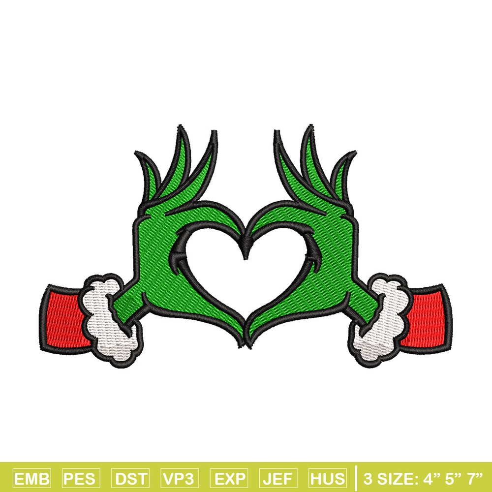 Hand heart embroidery design, Chrismas embroidery, Embroidery file, Embroidery shirt, Emb design, Digital download.jpg