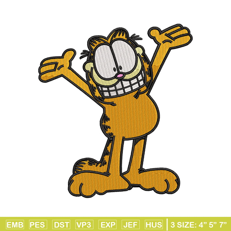 Happy cat embroidery design, Cat cartoon embroidery, Embroidery file, Embroidery shirt, Emb design, Digital download.jpg