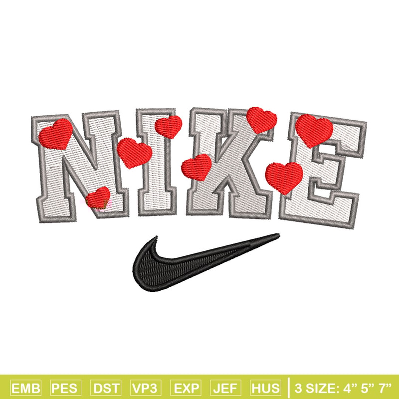 Heart nike embroidery design, Heart embroidery, Nike design, Embroidery shirt, Embroidery file,Digital download.jpg