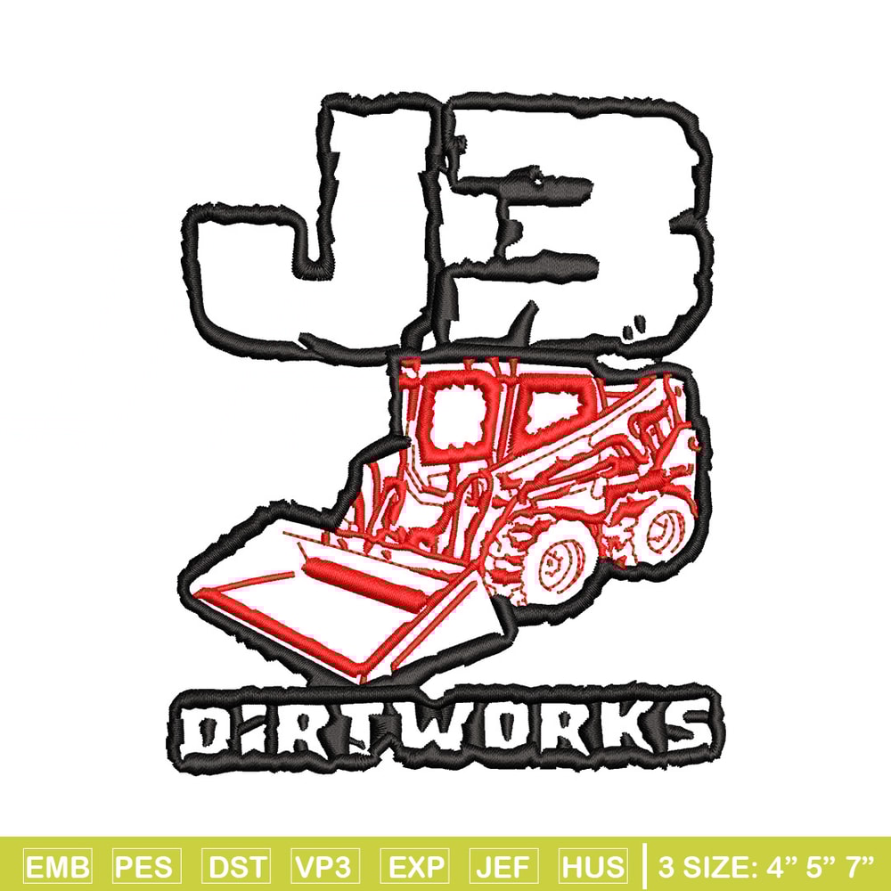 J3 dirtworks embroidery design, Logo embroidery, Embroidery file, Embroidery shirt, Emb design, Digital download.jpg