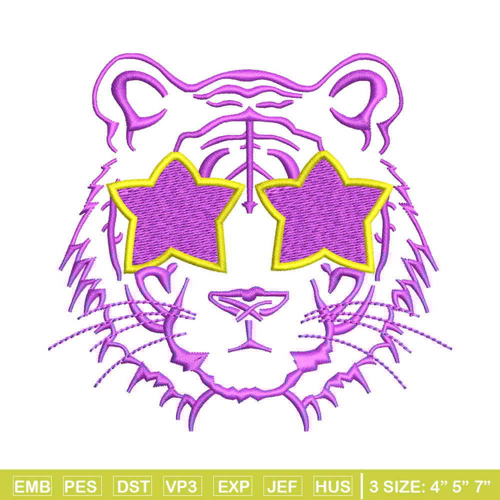 Lion face star embroidery design, Lion embroidery, Embroidery file, Embroidery shirt, Emb design, Digital download.jpg