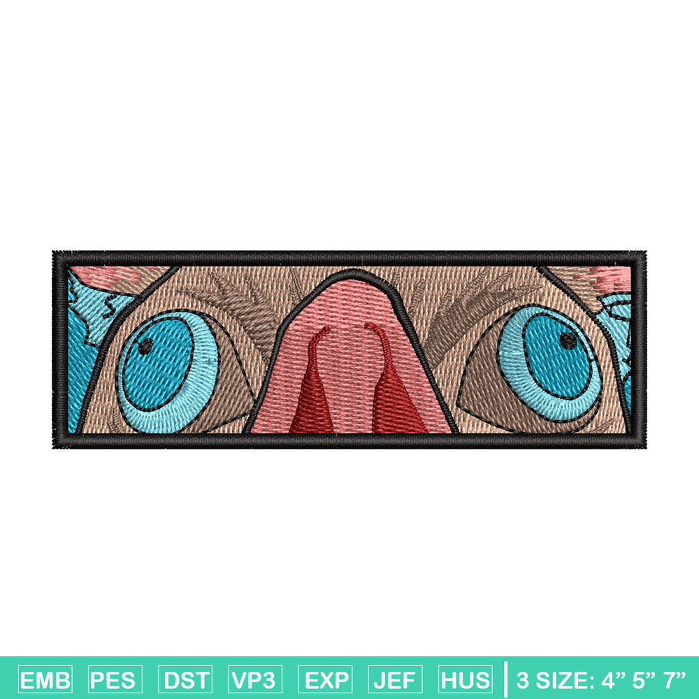 Inosuke mask embroidery design, Inosuke embroidery, Anime design, Embroidery shirt, Embroidery file,Digital download.jpg