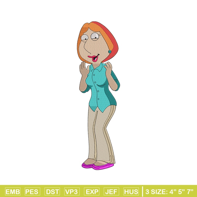 Lois Griffin embroidery design, Family guy embroidery, Embroidery file, Embroidery shirt, Emb design, Digital download.jpg