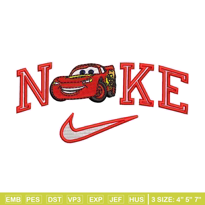 Mcqueen nike embroidery design, Mcqueen embroidery, Embroidery file, Embroidery shirt, Nike design,Digital download.jpg