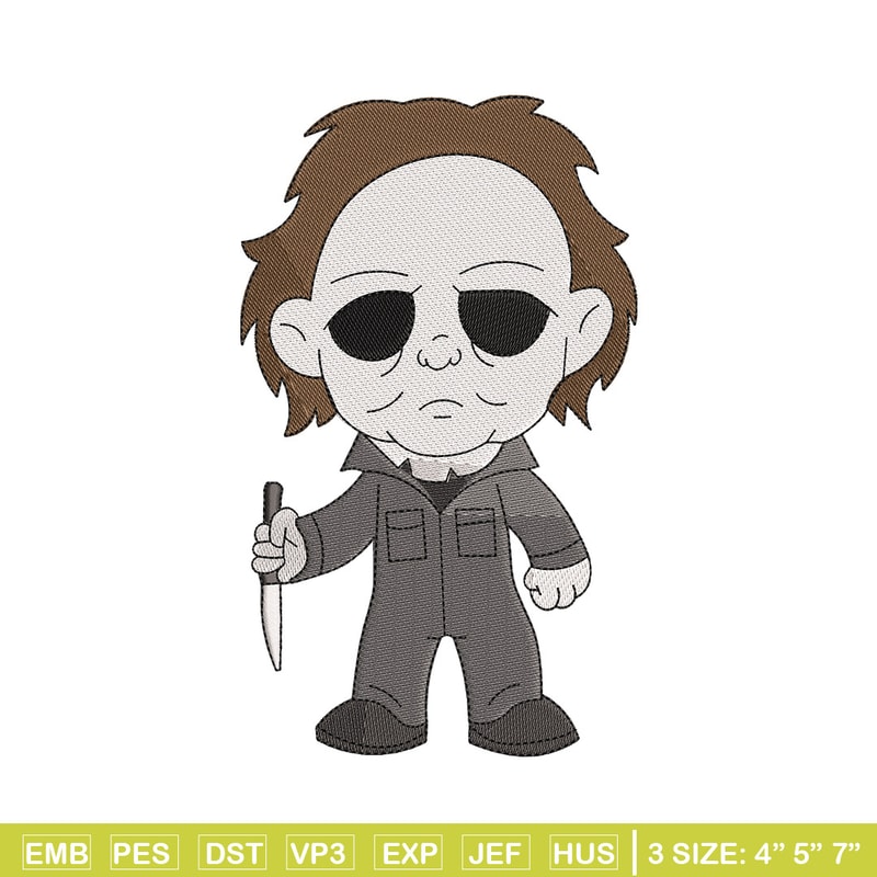 Michael Myers embroidery design, Horror embroidery, Embroidery file,Embroidery shirt, Emb design, Digital download.jpg