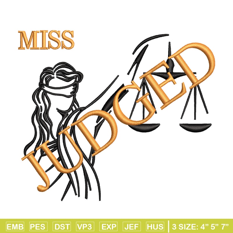 Miss judged embroidery design, Logo embroidery, Embroidery file,Embroidery shirt, Emb design, Digital download.jpg