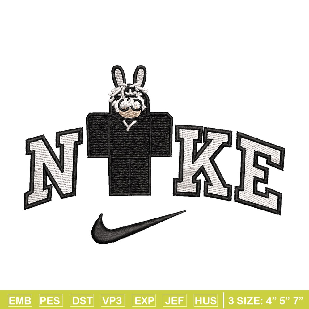 Nike bunny lego embroidery design, Bunny embroidery, Nike design, Embroidery shirt, Embroidery file, Digital download.jpg
