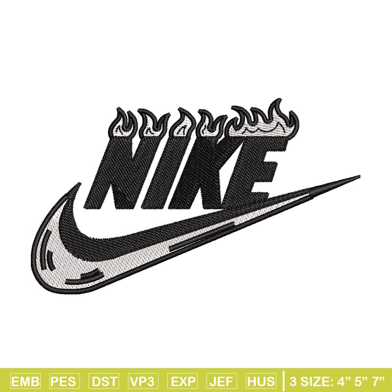 Nike flame embroidery design, Flame embroidery, Nike design, Embroidery shirt, Embroidery file, Digital download.jpg