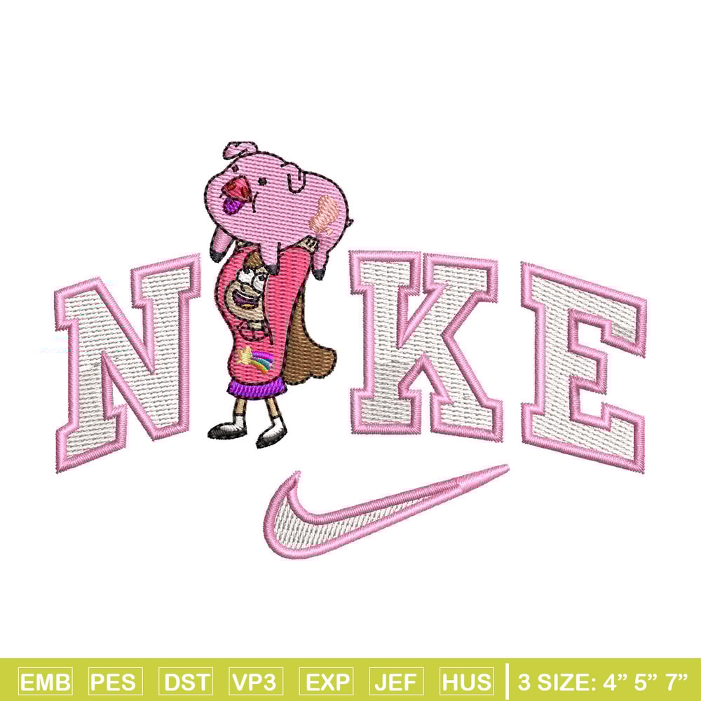 Nike girl pig embroidery design, Nike embroidery, Nike design, Embroidery shirt, Embroidery file,Digital download.jpg