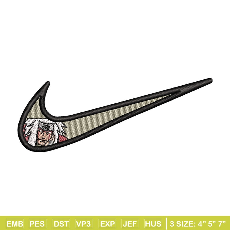 Nike jiraiya embroidery design, Naruto embroidery, Emb design, Embroidery shirt, Embroidery file, Digital download.jpg
